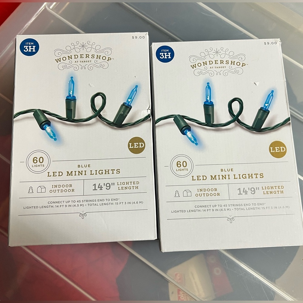 Blue Christmas decorations 
Indoors/outdoor